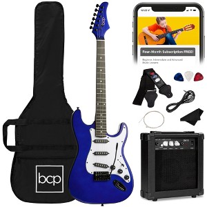 Best Choice Products 39in Full Size Beginner Electric Guitar Kit with Case, Strap, Amp, Whammy Bar - 1 of 4