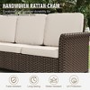 YARDSIGHT All-Weather Wicker 3-Seat Sofa: Curved Back, Washable Cushions ¨C Perfect for Porch, Deck, and Small Garden Seating - 4 of 4