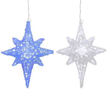 Northlight 24" Color Changing Blue and White LED Bethlehem Star Hanging Christmas Decoration