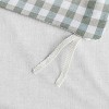 BAGOKIE 100% Washed Cotton Plaid Duvet Cover Set Queen/King Size Duvet Cover with 2 Pillowcases, Blue - 4 of 4