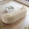 Okak Modern Oversized Curved Sectional Floor Futon Sofa for Living Room Bedroom,Memory Foam Rest Sofa with Comfy Backrest & Pillows - 4 of 4