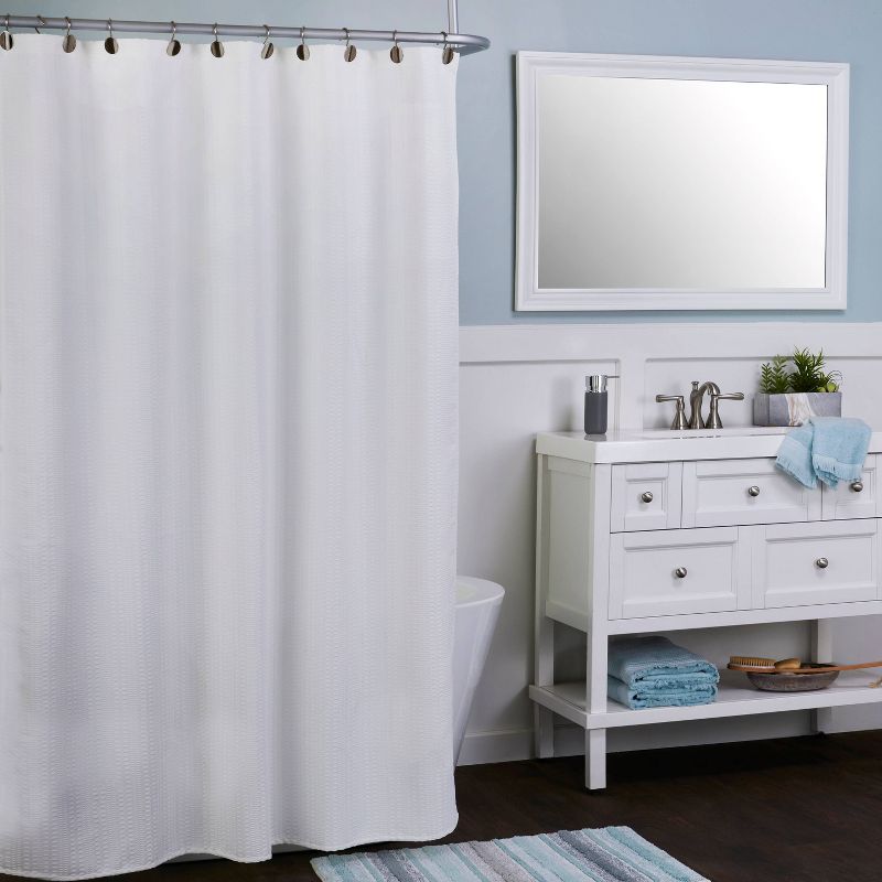 Longborough Shower Curtain White - SKL Home, 4 of 5