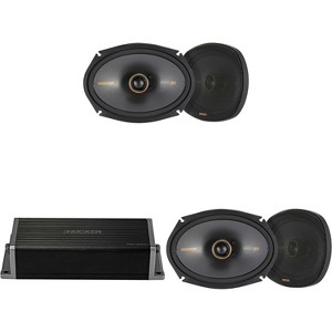 Kicker 47KEY2004 4-Channel DSP Smart Amp w/ (2) 51KSC6904 6x9" Audio Upgrade Bundle - 1 of 4