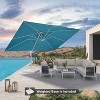 PURPLE LEAF  Patio Umbrella White Cantilever Offset Umbrella Rectangle Outdoor Umbrella with 360-degree Rotation - 2 of 4