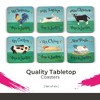 Pimpernel Dans le Jardin Coasters - Set of 6, Cork Backing, Chicken Design, Protect Your Table, Easy to Clean, Charming Kitchen or Dining Accents - 2 of 4