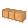 Costway 46 Gallon Deck Storage Acacia Wood Organization Toys Cushions Tools - 4 of 4