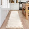 Washable Rugs for Living Room Scalloped Rug Modern Non Slip Non Shedding Carpet for Bedroom - 3 of 4