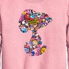 Boys' - Peanuts - Snoopy Silhouette Pattern Graphic Long Sleeve Fleece Sweatshirt - 2 of 4