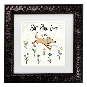 Trademark Fine Art - Janelle Penner Dogs in the Garden II Matted Framed Art - 1 of 4