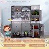 Dexmalle Kids Kitchen Playset with Washing Machine, Water Dispenser, Microwave,Suit 3-6 - 3 of 4