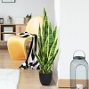 Costway Artificial Snake Plant 35.5''Fake Sansevieria Indoor/Outdoor Decoration - 2 of 4