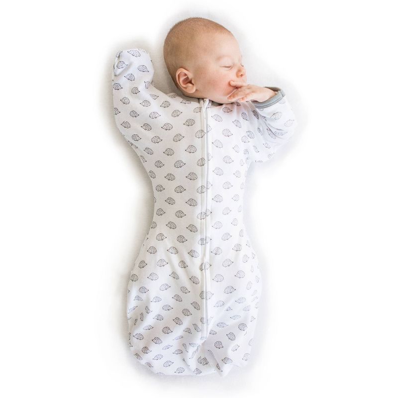 SwaddleDesigns Transitional Swaddle Sack Wearable Blanket - White - S - 0-3 Months, 1 of 9