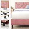 VECELO Queen/Full/Twin Upholstered Platform Bed Frame with Button Tufted Adjustable Headboard - 4 of 4