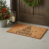 HomeRoots 24" X 36" Brown And Black Christmas Outdoor Coir Door Mat - 2 of 4