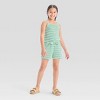 Girls' Sleeveless Striped Romper - Cat & Jack™ - 3 of 3