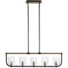 Artcraft Lighting Cheshire 5 - Light Island Pendant Light in  Black/Brass - 3 of 4
