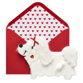 Valentine's Day Card Fur Dog with Letter - PAPYRUS
