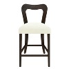 Christopher Knight Home Imamu Rubberwood Upholstered Counter Stools with Curved Open Back (Set of 2) - 4 of 4