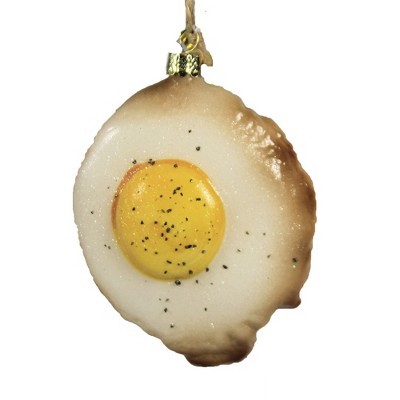 Holiday Ornament 4.0" Fried Egg Sunny Side Christmas Breakfast  -  Tree Ornaments