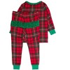 RuffleButts SoftSnooze Toddler Girls Holiday Ruffle Long Sleeve Pajama Set - 2 of 2