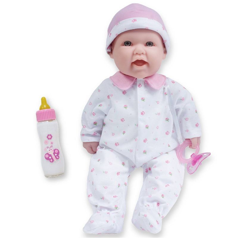 JC Toys La Baby 16&#34; Doll - Pink Flower Outfit, 1 of 7