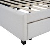 NicBex Full Size Linen Fabric Daybed Modern Wooden Bed Frame with 2 Storage Drawers for Bedroom, Living Room, No Box Spring Required - 4 of 4