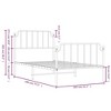 vidaXL Robust Metal Bed Frame with Functional Headboard and Footboard, Extra Under-Bed Storage - 3 of 4