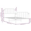 vidaXL Robust Metal Bed Frame with Functional Headboard and Footboard, Extra Under-Bed Storage - image 3 of 4