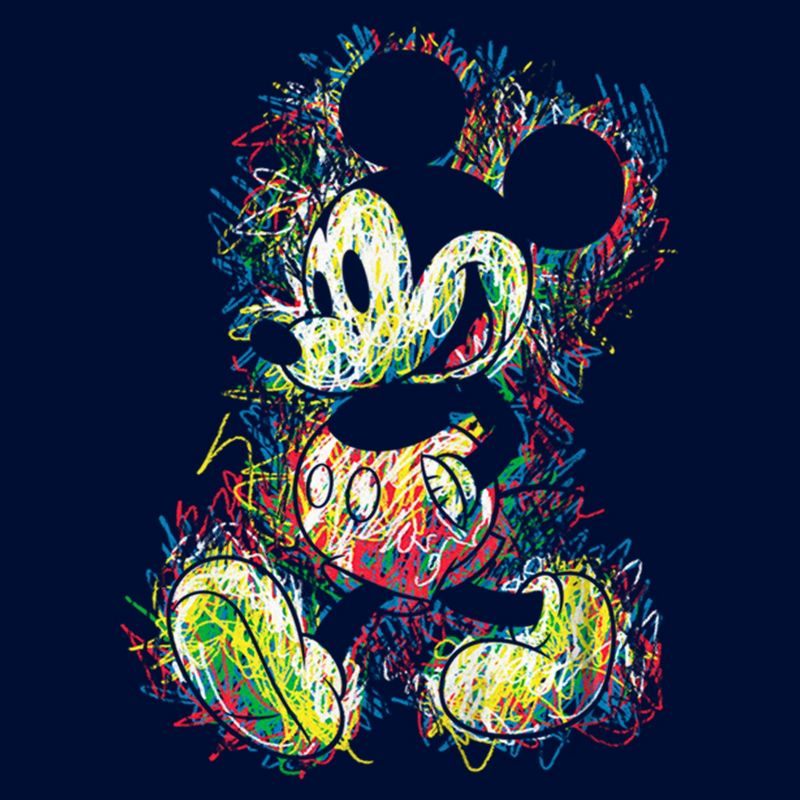 Boy's Mickey & Friends Retro Mickey Scribbles T-Shirt, 2 of 5