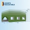 10x30 FT Heavy Duty Canopy Tent with 8 Removable Sidewalls, Portable Roller Bag, 3 Height Settings, 8 Weight Bags, 8 Stakes & 6 Guy Ropes - 3 of 4