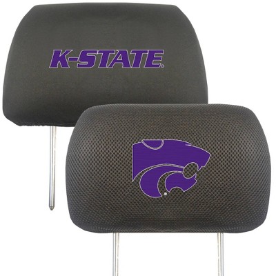 NCAA Kansas State Wildcats University Embroidered Head Rest Cover Set - 2pc