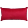13.5"x25" Oversized Merry Christmas Lumbar Throw Pillow Cover Red - Pillow Perfect: Velvet, Embroidered, Zippered - 2 of 4