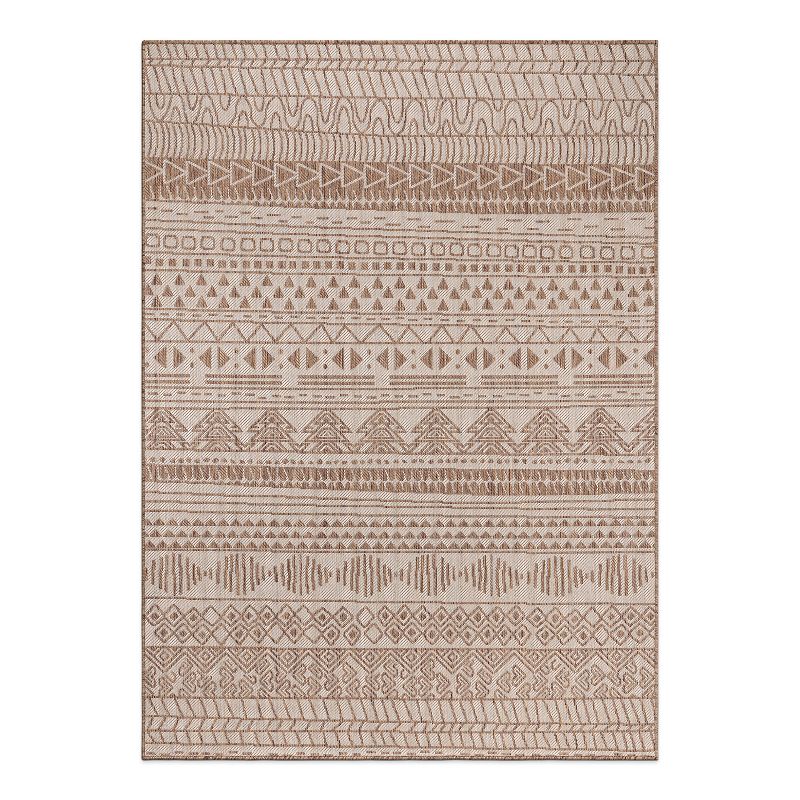 World Rug Gallery Contemporary Geometric Bohemian Textured Flat Weave Indoor/Outdoor Area Rug, 1 of 18