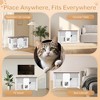 YOOCOZZ Multifunctional Cat Litter Box Enclosure with LED Light, Scratching Post, Stairs, Adjustable Entry Modes - White - 4 of 4