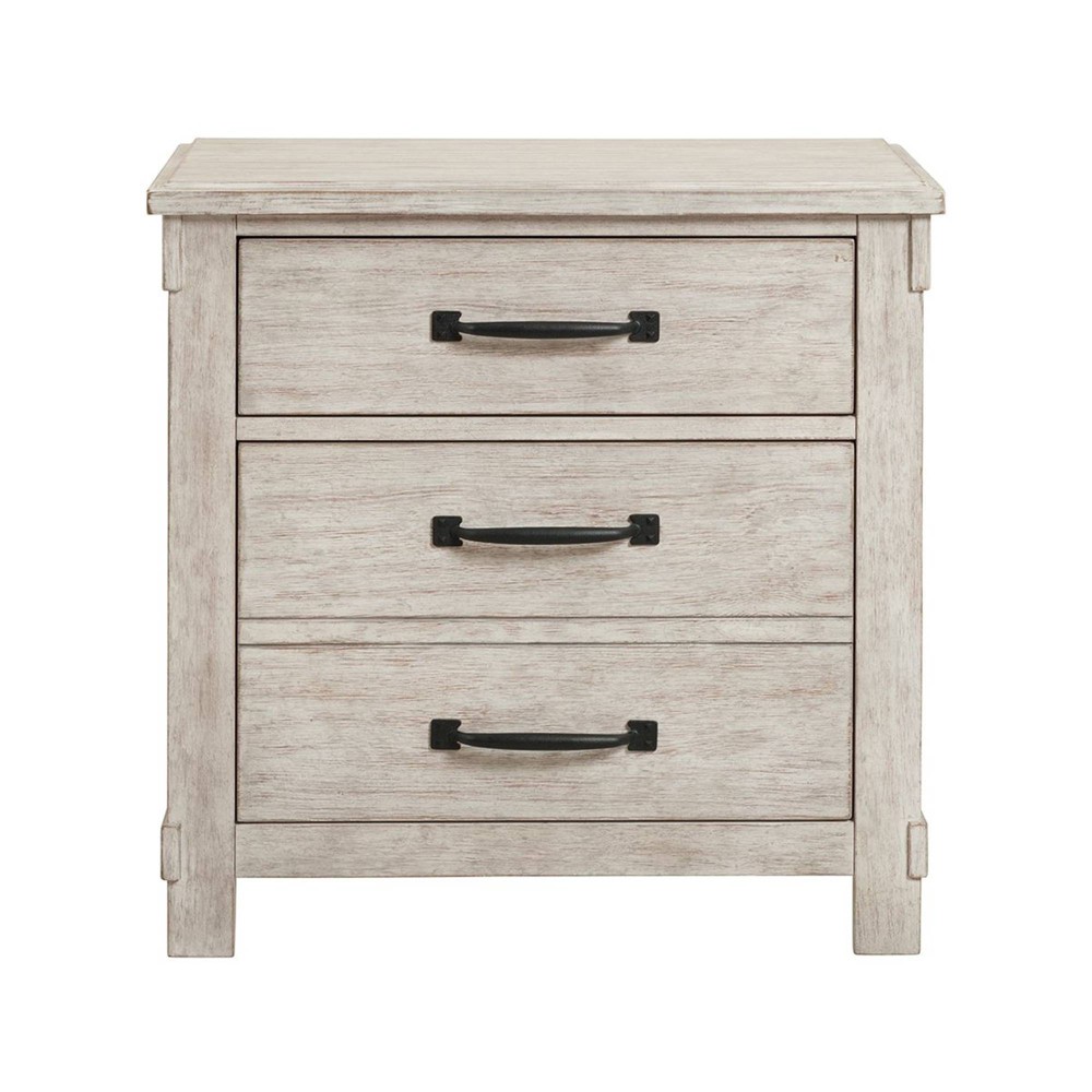 Photos - Storage Сabinet Jack 2 Drawer Nightstand with Usb Ports White - Picket House Furnishings