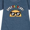 - Instant Message - Spectacolar Graphic Short Sleeve Fleece Dress - 2 of 4