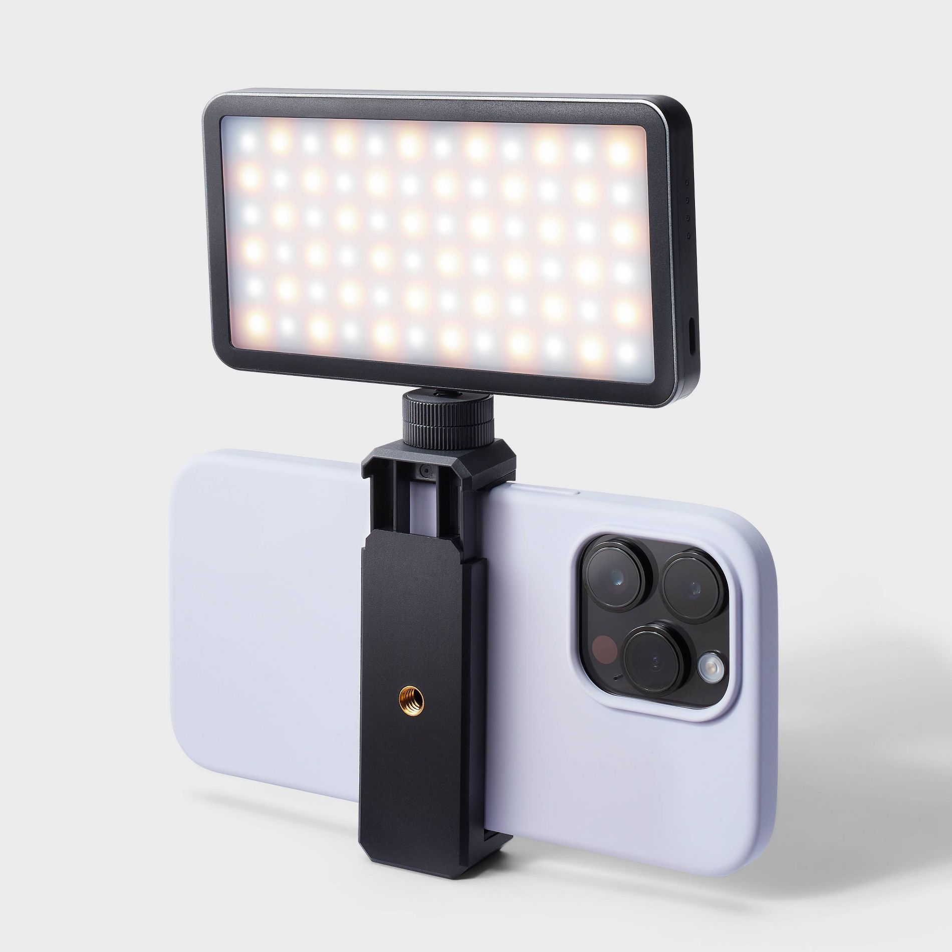 LED Light Attachment - heyday™ Black: Camera Lighting Accessory