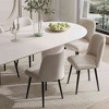 Lirago Dining Chairs with Metal Legs Set of 2 Beige 23x19 - 3 of 4