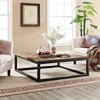 Attune Large Coffee Table Brown - Modway: Solid Pine Top, Iron Frame, Modern Farmhouse Style - 4 of 4