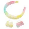 Unique Bargains Women's Elegant Tie-dye Colored Hairband 6.69"x6.10" Purple Green 1 Pc - 3 of 3