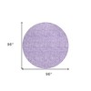 Lilac And Ivory Floral Washable Indoor Outdoor Area Rug - 3 of 4