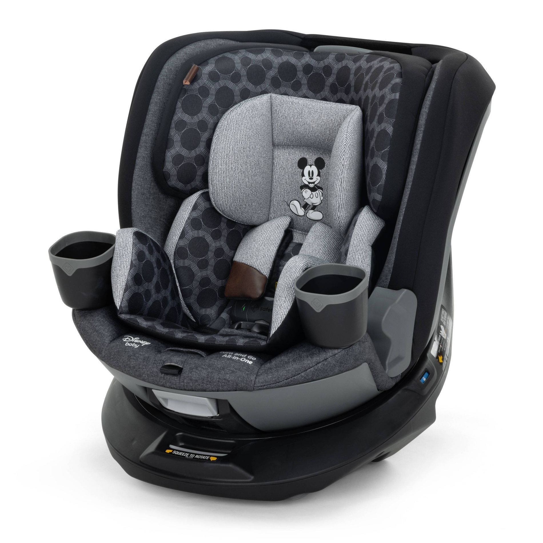 Disney Baby Turn and Go 360 Rotating All-in-One Convertible Car Seat - Vintage Disney: 28.66 lbs, 19" Depth, 22" Width