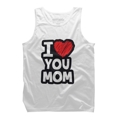 Men's Design By Humans I Love You Mom Heart By solon2020 Tank Top