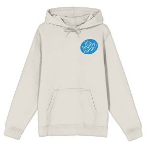 It's Happy Bunny Cute But Crazy Long Sleeve Sand Adult Hooded Sweatshirt - 1 of 4