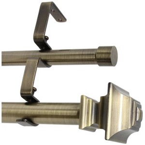 Urbanest Pila Manhattan 1-inch 3-4 inch Double Drapery Curtain Window Rod Set - 1 of 4