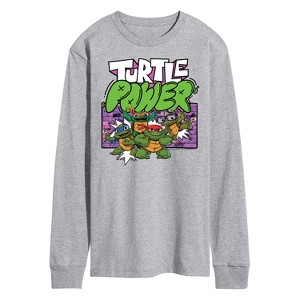 Men's - Teenage Mutant Ninja Turtles Mutant Mayhem - Turtle Power Long Sleeve Graphic T-Shirt - 1 of 3