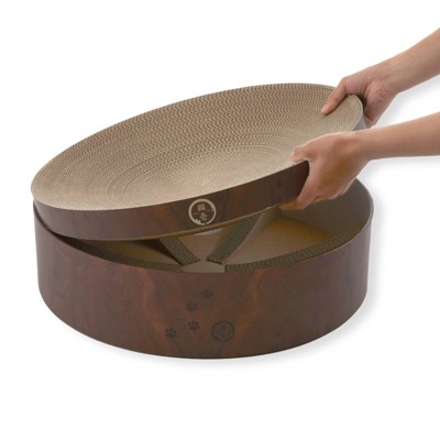 Large Dark Cherry Recycled Paper Cat Scratcher Bowl