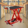Clearance, Hydraulic Lift Table Cart, 1100 LB Heavy Duty Scissor Lift Cart, 10–35.4" Height, Non-Slip Platform, Swivel Wheels - 4 of 4