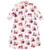 Hudson Baby Infant Girl Long-Sleeve Fleece Sleeping Bag, Floral - 3 of 4