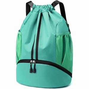 Drawstring Sports Backpack with Shoe and Wet Pockets, Water-Resistant Gym & Swim Bag for Men and Women - 1 of 4